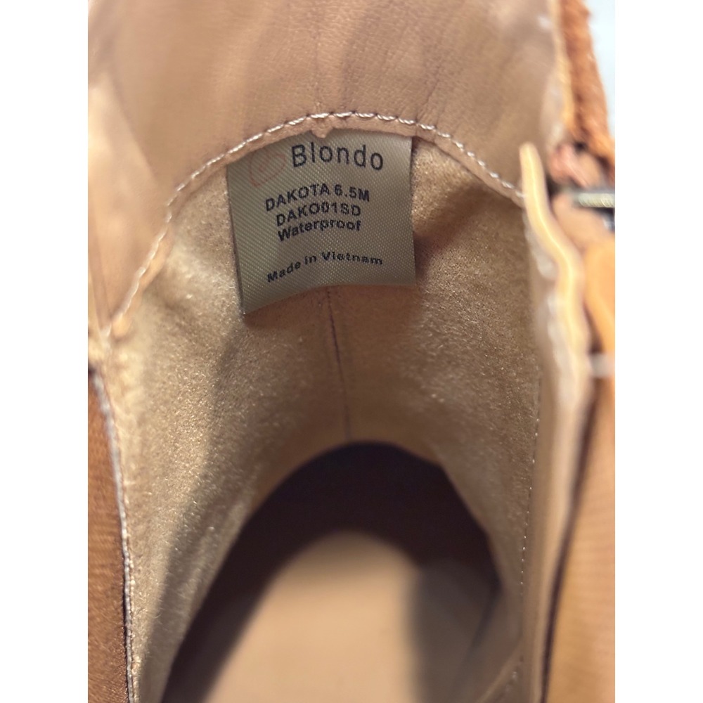 NEW Blondo 6.5 Dakota Waterproof Ankle Boot Women Cognac - Picture 7 of 12